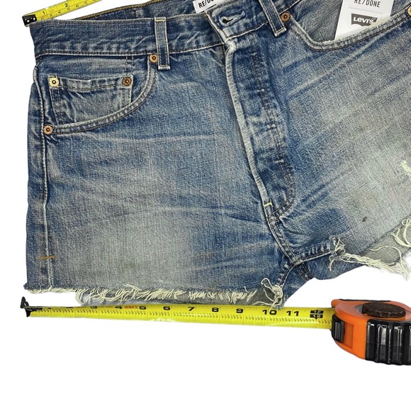 Levi's REDONE Denim Shorts Blue Size 27 - Picture 13 of 15